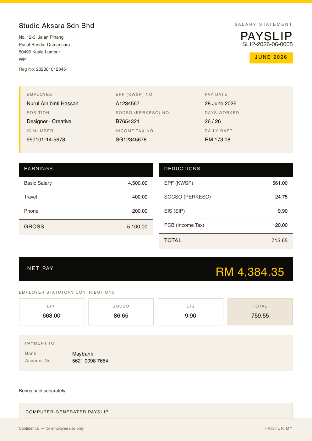 Payslip